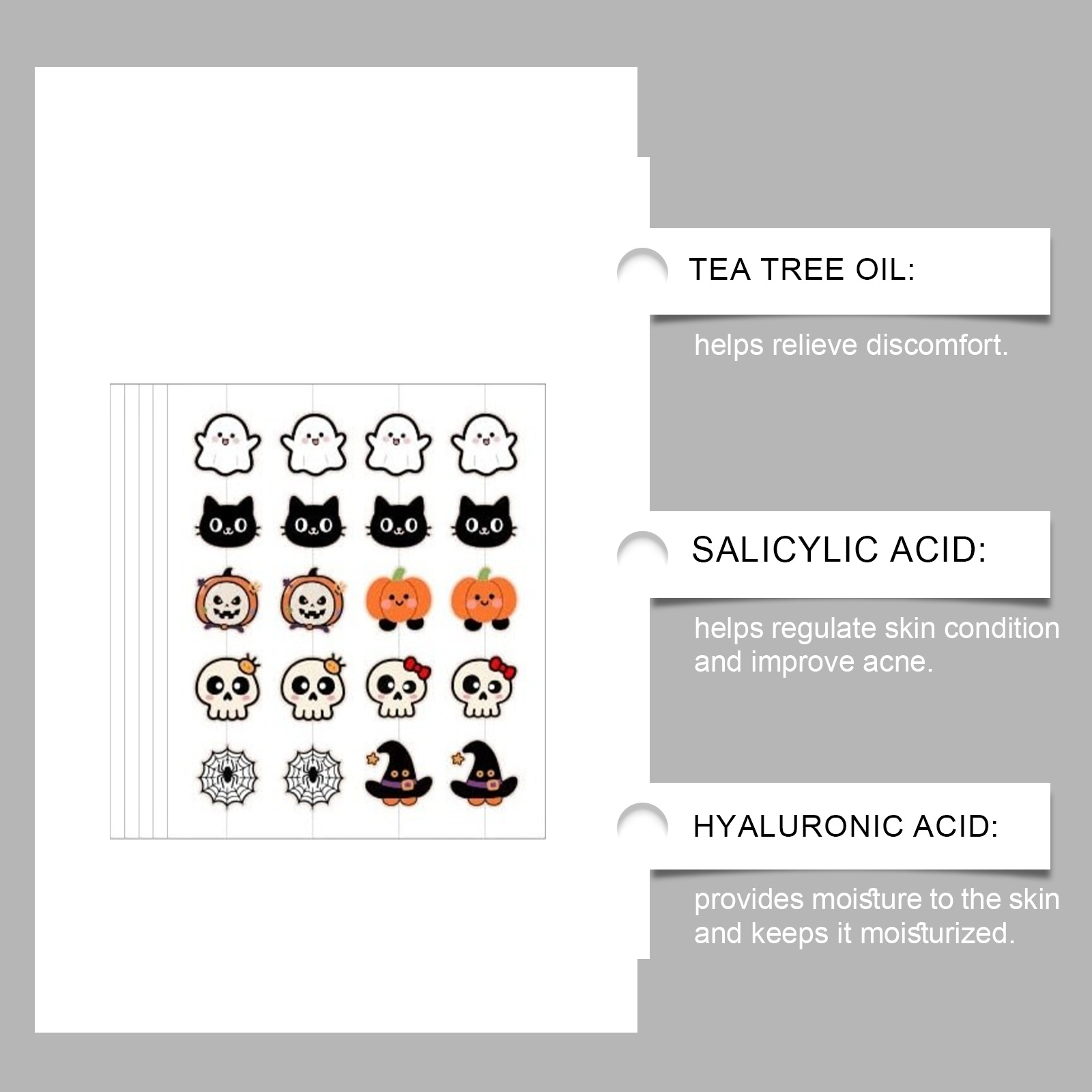 แผ่นแปะสิวฮาโลวีน 100 ชิ้น แผ่ - Tea Tree Spot Treatment บทวิจารณ์และราคา