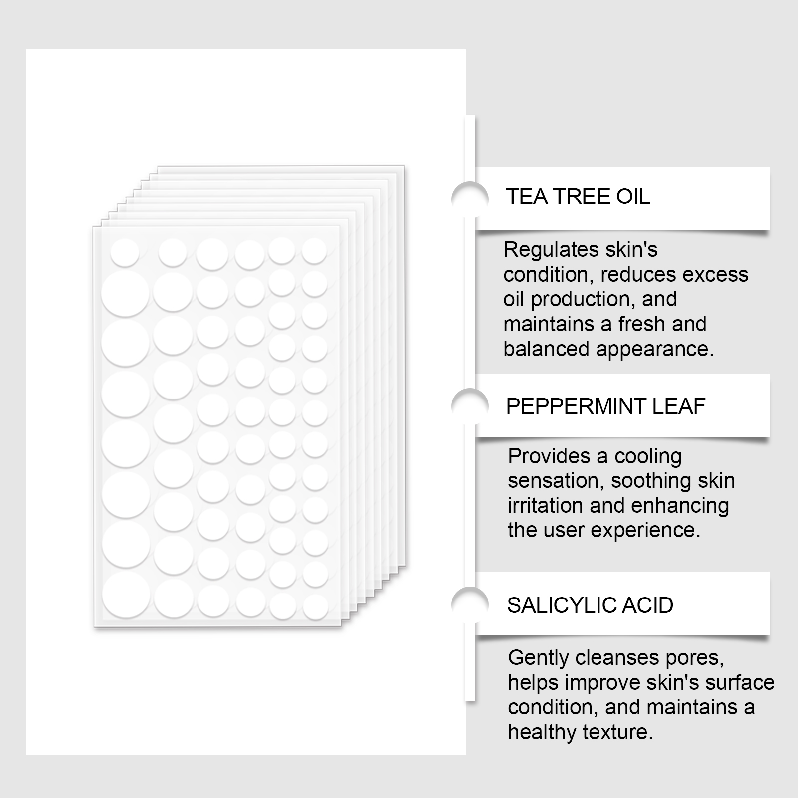 แผ่นปิดสิวไฮโดรคอลลอยด์แบบใส ป - Tea Tree Spot Treatment บทวิจารณ์และราคา